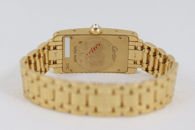 Cartier Tank Americaine 18ct Yellow Gold with Diamond Bezel