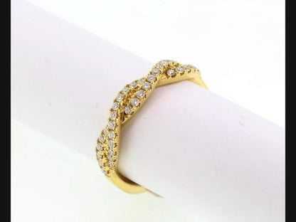 Diamond Twist Ring, 0.38 carats, Yellow Gold