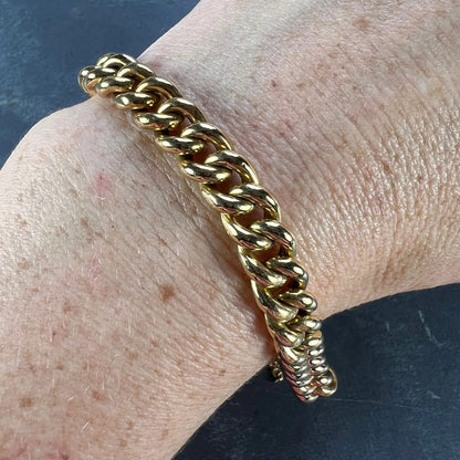 18ct Yellow and Rose Gold Curb Link Bracelet