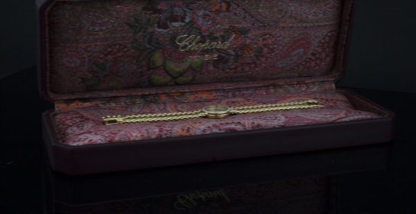 Chopard Ladies 18ct Yellow Gold Diamond Set Watch, Signed Original Box