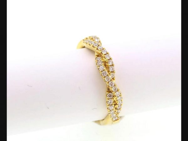 Diamond Twist Ring, 0.38 carats, Yellow Gold