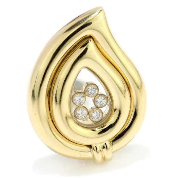 Vintage Chopard Happy Diamonds 18ct Yellow Gold Clip On Earrings, Circa 1990s