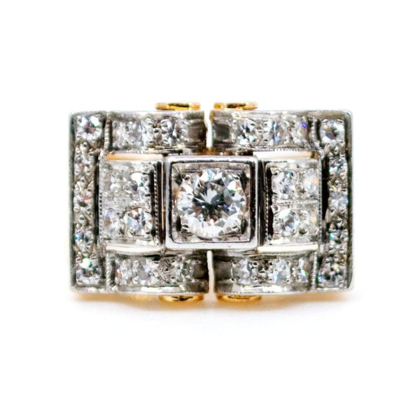 Retro Diamond Set Gold Ring