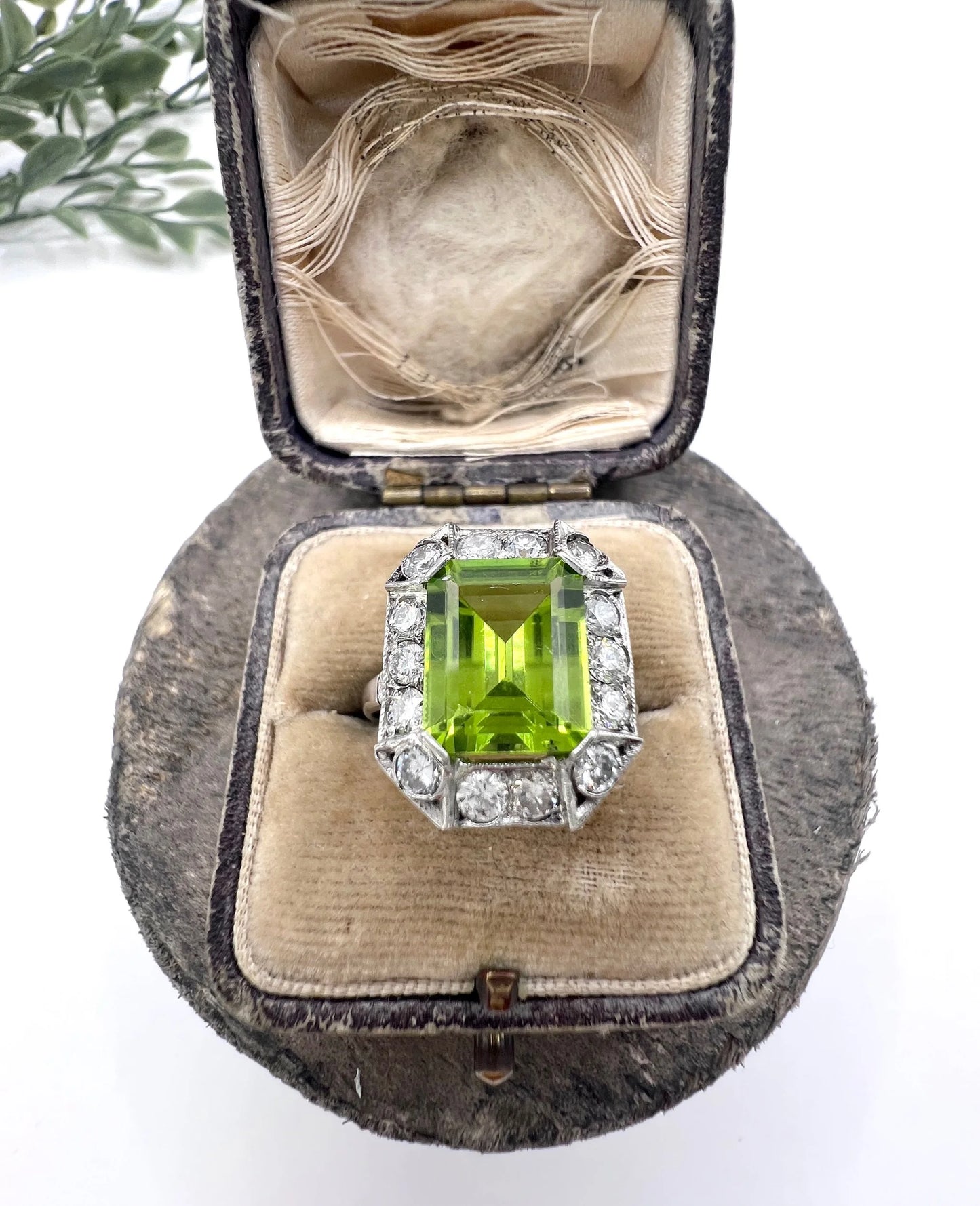 Antique 18ct Gold & Platinum, Edwardian Cushion Cut Sapphire and Diamond Ring