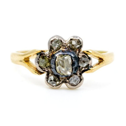 Antique Victorian Old Mine Cut Diamond Ring