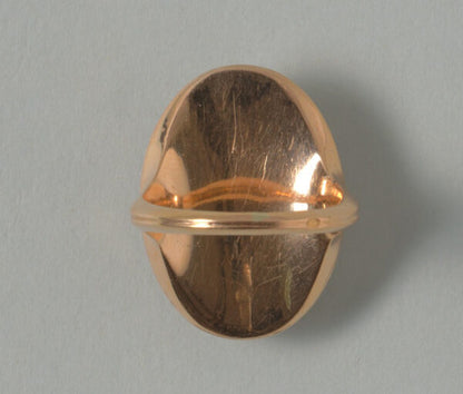 Antique Georgian Jacques Joseph de Gault Trompe D'Oeil Ring; featuring a gouache painting of the God Bacchus under the glass, 18ct yellow gold, Circa 1780