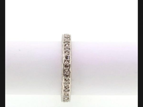 Full Eternity Diamond Ring with Pierced Gallery