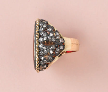 Vintage Tiffany and Co Diamond Set Intaglio Ring of Triton