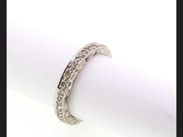 Full Eternity Diamond Ring with Pierced Gallery