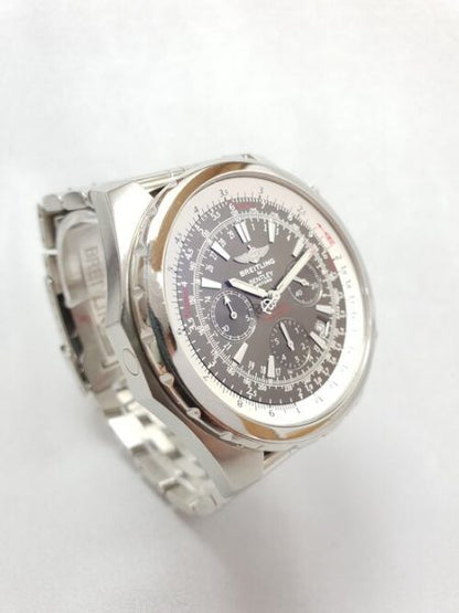 Breitling Bentley Motors 49mm Automatic Chronograph Stainless Steel Watch, black dial, stainless steel strap, Circa 2000s with papers