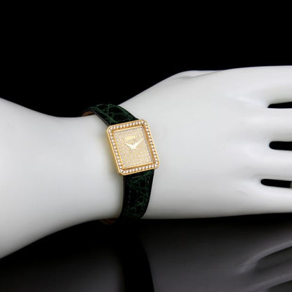 Piaget Ladies Custom Diamond Dial and Bezel 18ct Gold Manual Watch