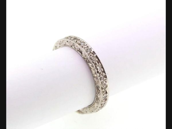 Full Eternity Diamond Ring with Pierced Gallery