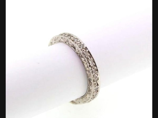 Full Eternity Diamond Ring with Pierced Gallery