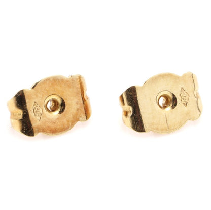 Antique Victorian 19th century 18ct yellow gold floral cluster droop earrings with Natural Pearl, Burmese Ruby and Old Cut Diamonds