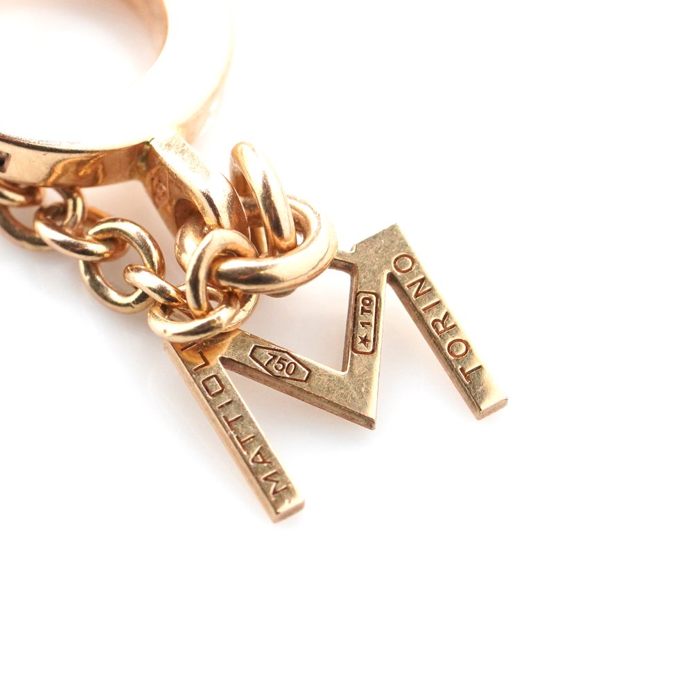 Mattioli 18ct Gold and Mother Of Pearl Puzzle Chanel Necklace