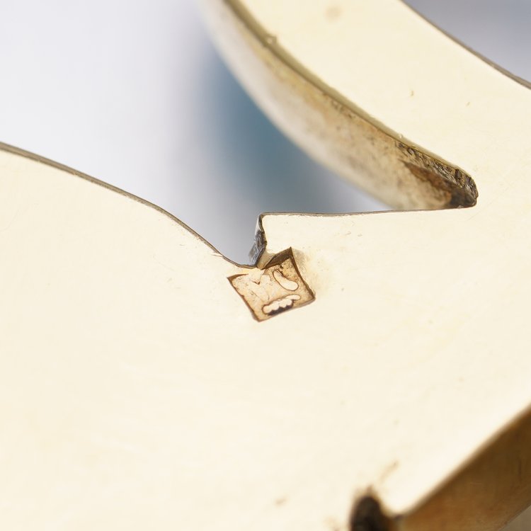 Vintage Egyptian 18ct Yellow Gold, Blue and Red Enamel Ankh Bracelet