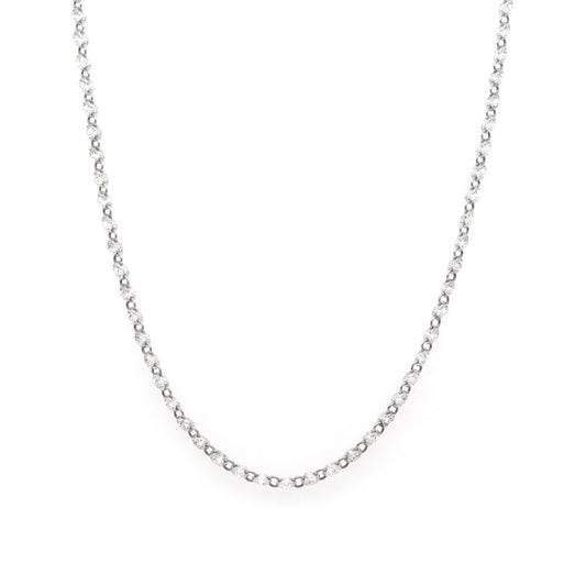 Diamond necklace in white gold.