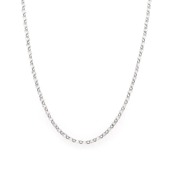Diamond necklace in white gold.
