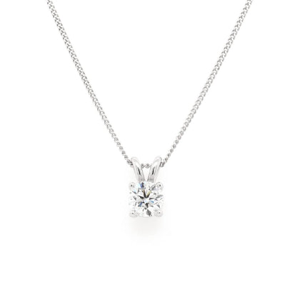 1.0 Carat Diamond Pendant In 18 Carat White Gold