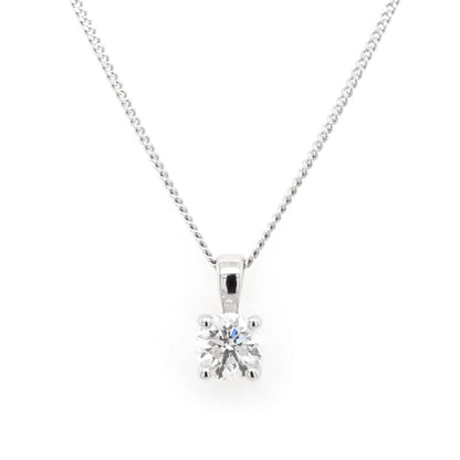 1.0 Carat Diamond Pendant And 18 Carat White Gold Chain