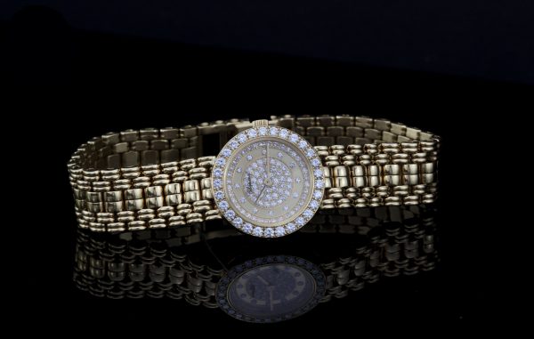 Chopard Ladies 18ct Yellow Gold Diamond Set Watch, Signed Original Box