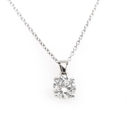 18 Carat White Gold 1.23 Carat Diamond Pendant