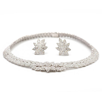 Antique Victorian Diamond Riviera Necklace In 9 Carat Yellow Gold And Silver