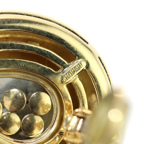 Chopard Happy Diamonds 18ct Yellow Gold Clip On Earrings, Signed