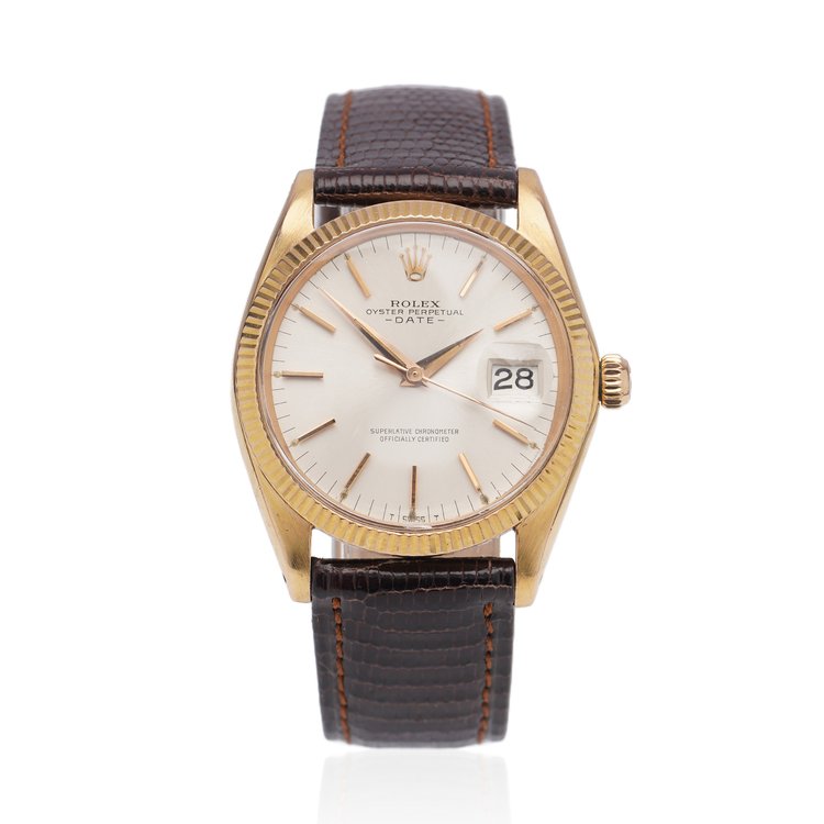 Vintage Rolex Oyster Perpetual Date 18ct Yellow Gold 34mm Automatic Watch, Ref 1503