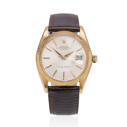 Vintage Rolex Oyster Perpetual Date 18ct Yellow Gold 34mm Automatic Watch, Ref 1503