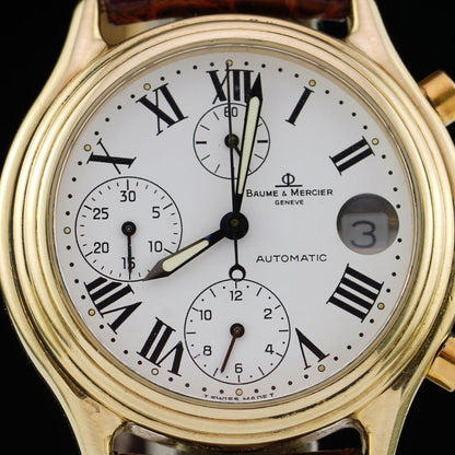 Baume and Mercier Baumatic 18ct Yellow Gold Chronograph Watch