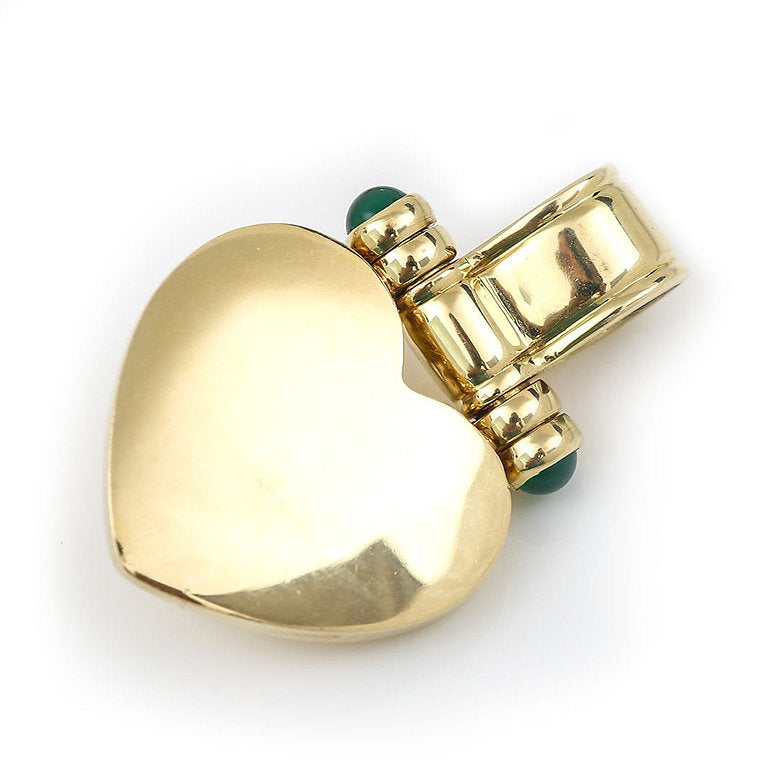 Reverse of 14ct Yellow Gold Heart Pendant