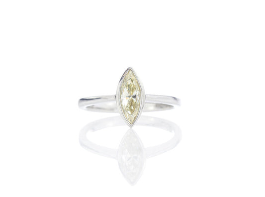 0.81ct Marquise Cut Diamond Solitaire Engagement Ring in Platinum