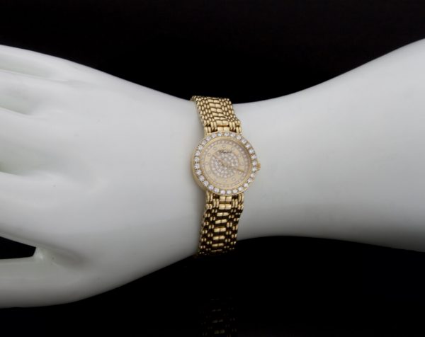 Chopard Ladies 18ct Yellow Gold and Diamond Set Quartz Watch, Signed