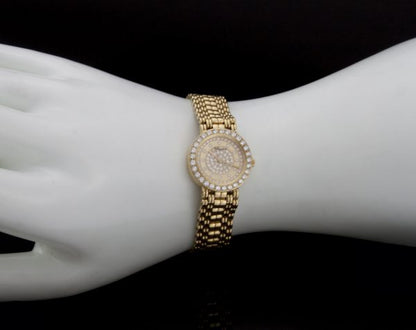Chopard Ladies 18ct Yellow Gold and Diamond Set Quartz Watch, Signed