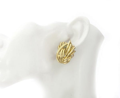 Tiffany and Co Vintage 18ct Yellow Gold Clip On Earrings