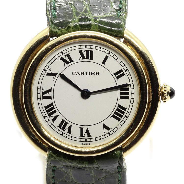 Vintage Cartier Paris Vendome 18ct Yellow Gold 33mm Manual Watch, Circa 1970s