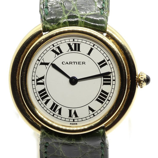 Vintage Cartier Paris Vendome 18ct Yellow Gold 33mm Manual Watch, Circa 1970s