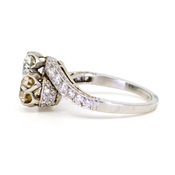 Antique Art Deco Two Stone Diamond Ring