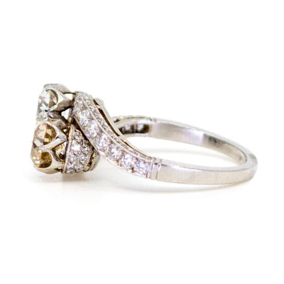 Antique Art Deco Two Stone Diamond Ring