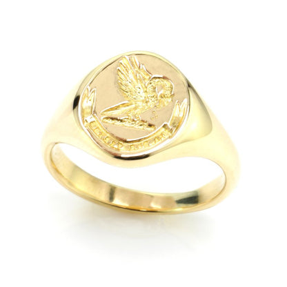 Gents 18ct Yellow Gold Signet Ring with Dragon