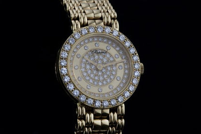 Chopard Ladies 18ct Yellow Gold Diamond Set Watch, Signed Original Box