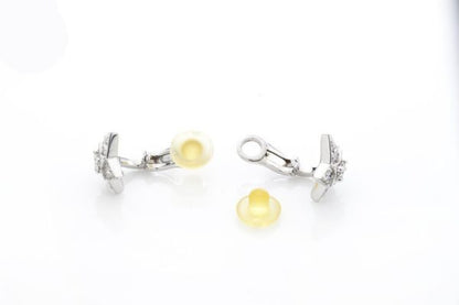 Chanel 0.80ct Diamond and 18ct White Gold Star Clip On Earrings; set with 0.80 carats round brilliant-cut diamonds, Signed, In Original Box