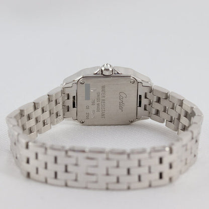 Cartier Ladies Santos Demoiselle Diamond 18ct White Gold Quartz Watch, 18ct white gold bracelet with a double-fold hidden 18ct white gold clasp, with Cartier Box and Cartier service papers dated 2018