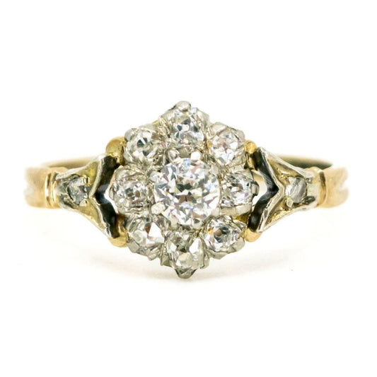Antique Victorian Diamond Cluster Ring