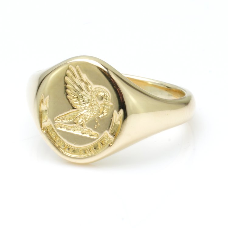 Gents 18ct Yellow Gold Signet Ring with Dragon