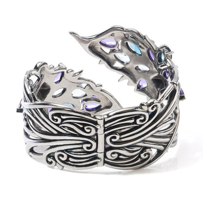Stephen Webster 10cts Amethyst and Blue Topaz Cuff Bangle Bracelet in Rhodium Plated Silver
