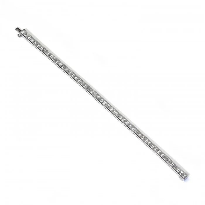 13.95ct Princess Cut Diamond Line Bracelet in Platinum