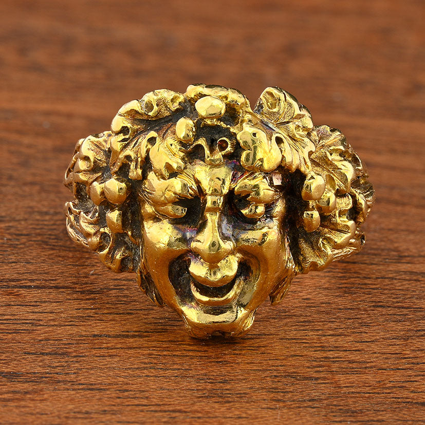 Rare Art Deco Buccellati Dionysis 18ct Yellow Gold Ring