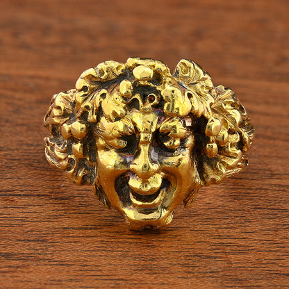 Rare Art Deco Buccellati Dionysis 18ct Yellow Gold Ring